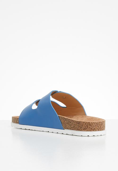 Jada - Double buckle strap slide - blue