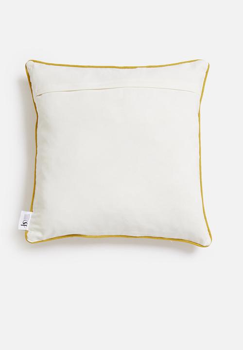 Sixth Floor - Silia cushion cover - white & mustard