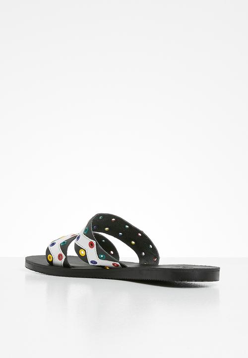 iFELE - Gugu leather slide - black & white