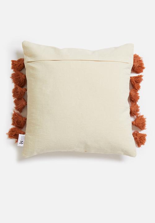 Sixth Floor - Marisol cushion cover - cream & rust