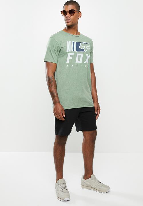 Fox - Overkill short sleeve tee - heather eucalyptus