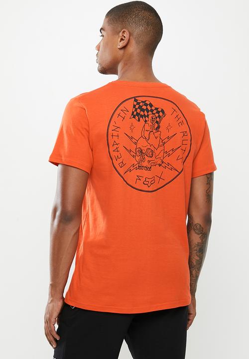Fox - In the ruts short sleeve tee - flare orange