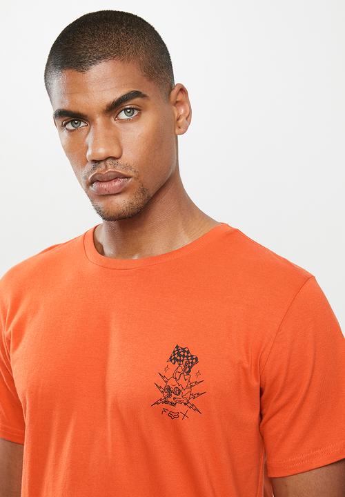 Fox - In the ruts short sleeve tee - flare orange