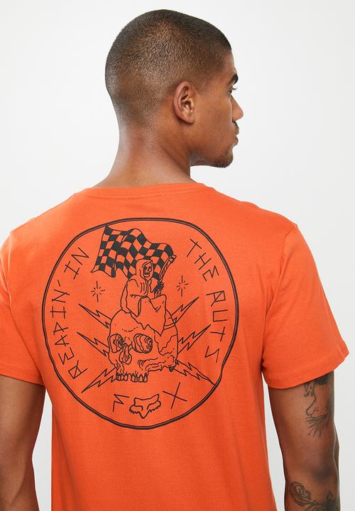 Fox - In the ruts short sleeve tee - flare orange