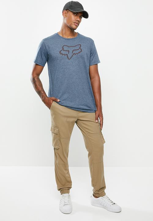 Fox - Legacy fox head short sleeve tee -  blue
