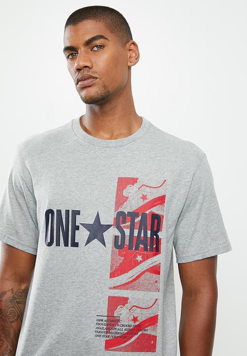 Converse - Converse one star photo ss tee - grey melange