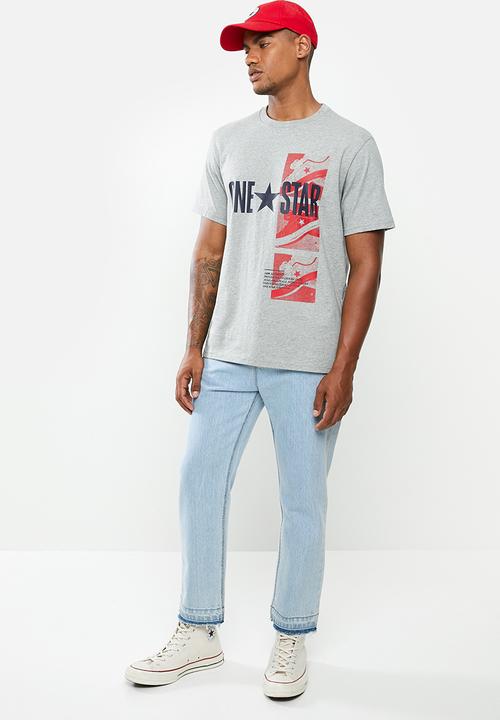 Converse - Converse one star photo ss tee - grey melange