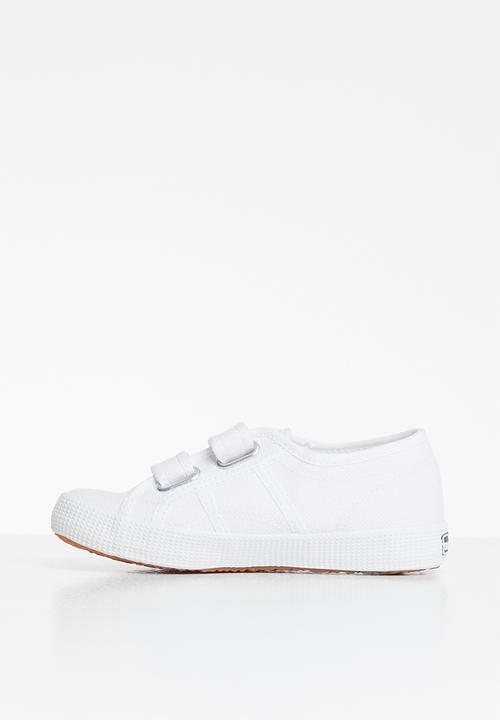 SUPERGA - Classic canvas velcro - white