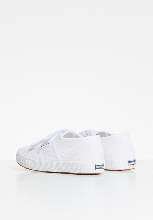 SUPERGA - Classic canvas velcro - white