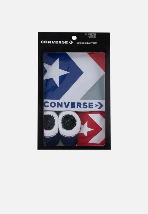 Converse - Chn star chevron 3 piece set - white & red 