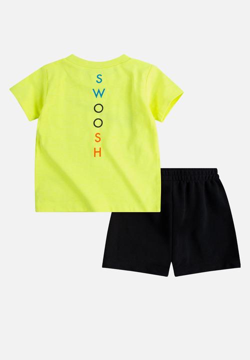 Nike - Nike boys nsw swoosh short set - black & yellow 