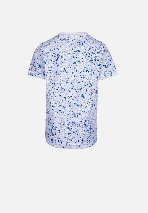 Nike - Nike speckle aop short sleeve tee - white & blue 