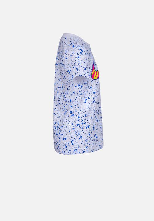 Nike - Nike speckle aop short sleeve tee - white & blue 