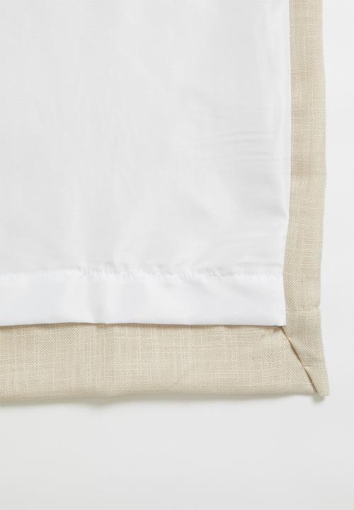 Sixth Floor - Slub lined taped curtain - natural