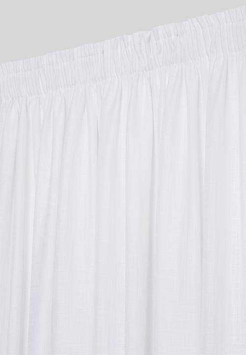 Sixth Floor - Slub lined taped curtain - white