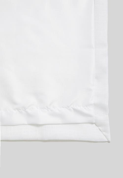 Sixth Floor - Slub lined taped curtain - white