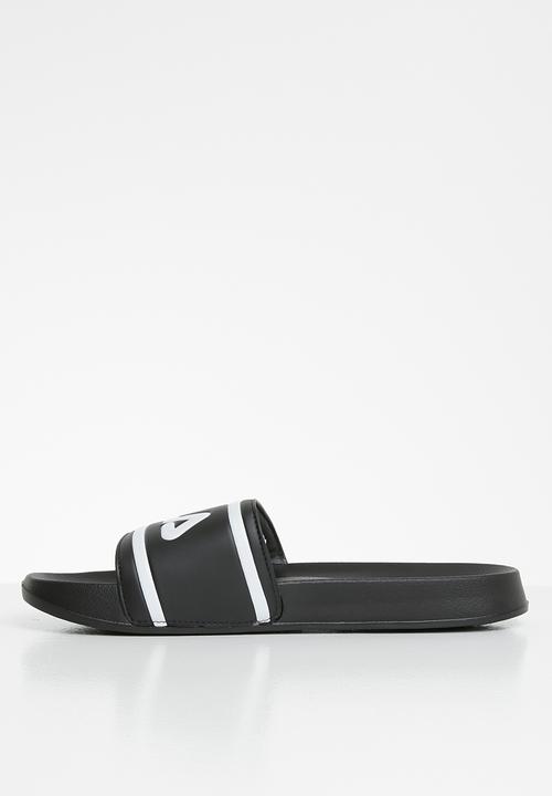 FILA - Deckle stripe slides - black
