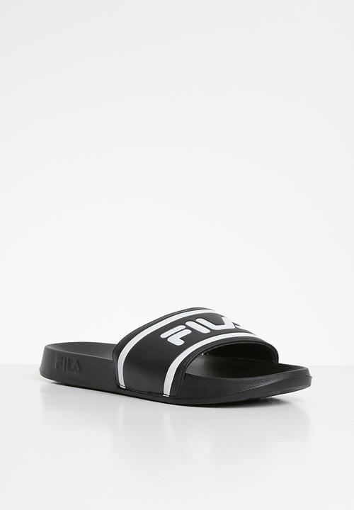 FILA - Deckle stripe slides - black