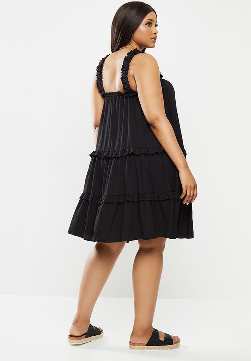 Me&B - Plus tiered sundress - black 