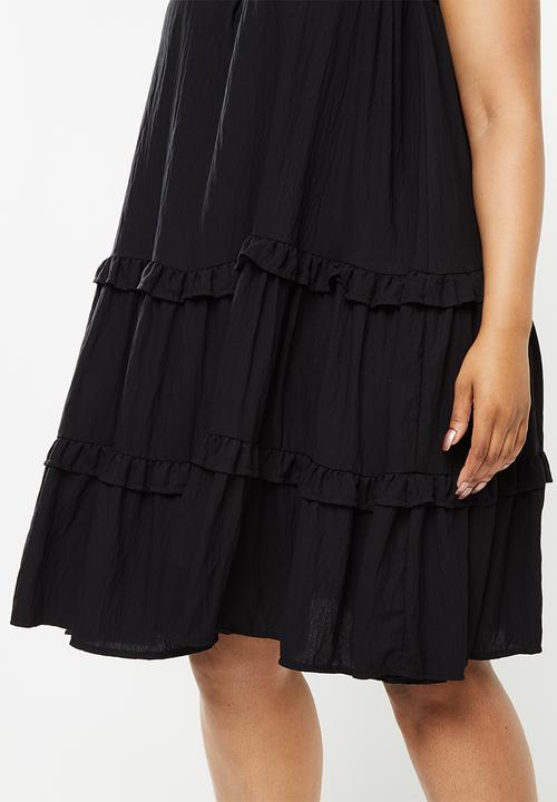 Me&B - Plus tiered sundress - black 