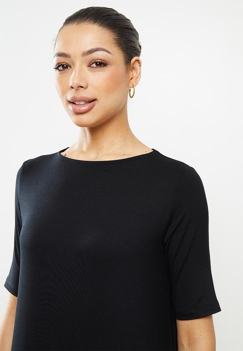edit - Ballet sleeve swing dress - black