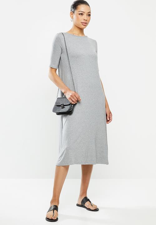 edit - Ballet sleeve swing dress - grey melange