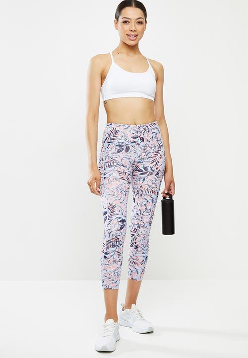 Cotton On - Love you a latte 7/8 active tight - blue & pink