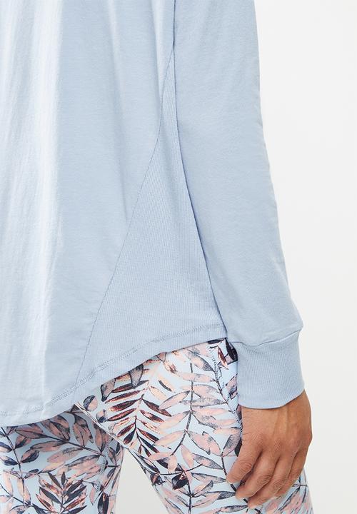 Cotton On - Active rib long sleeve top - baltic blue