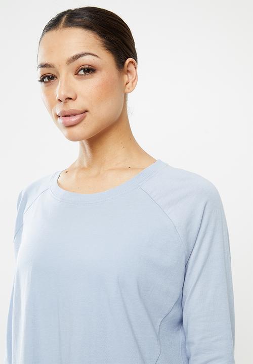 Cotton On - Active rib long sleeve top - baltic blue