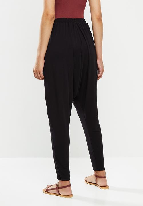 edit - Knit harem pant - black