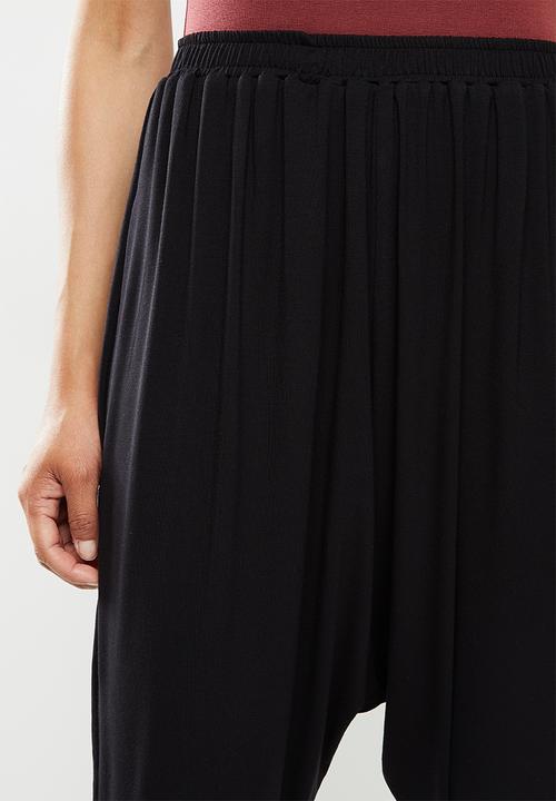 edit - Knit harem pant - black