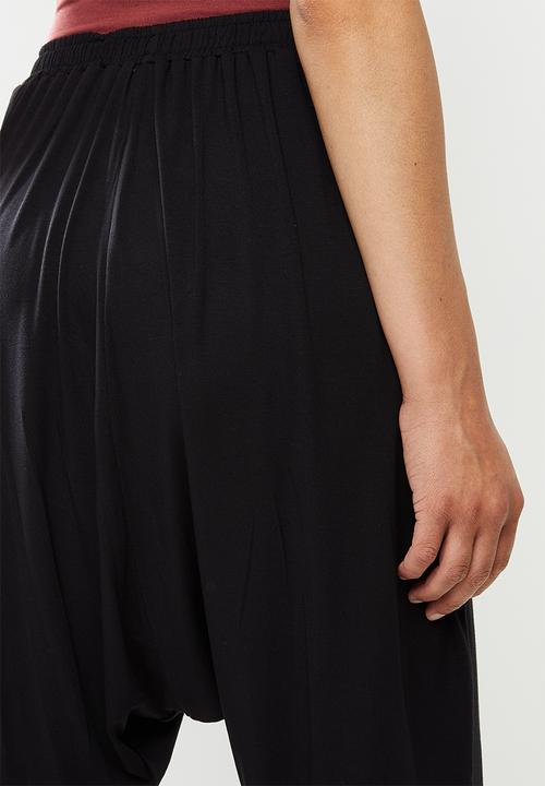 edit - Knit harem pant - black