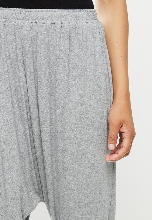 edit - Knit harem pant - grey melange