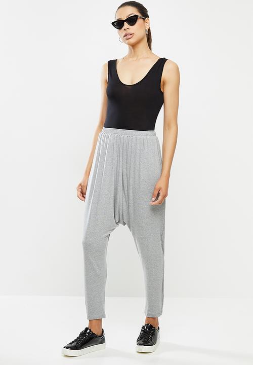 edit - Knit harem pant - grey melange