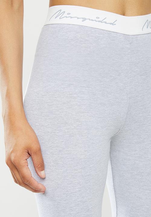 Missguided - Missguided script tape legging - grey