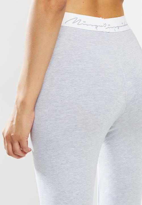 Missguided - Missguided script tape legging - grey