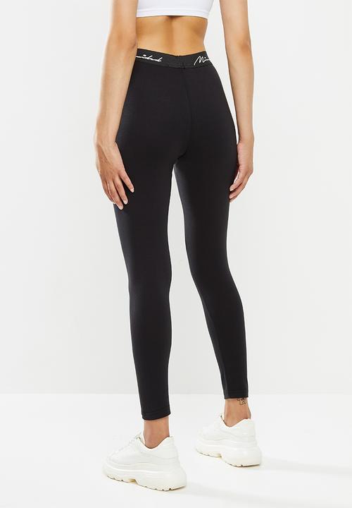 Missguided - Missguided script tape legging - black
