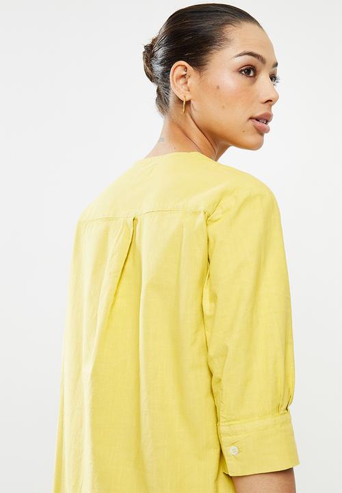 edit - Dolman cotton tunic dress - ochre yellow