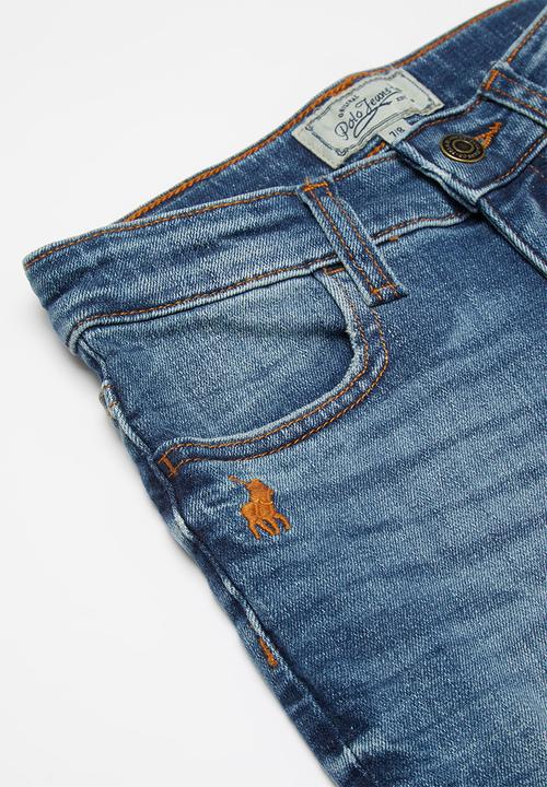POLO - Boys kai distressed slim fit jean - stone wash