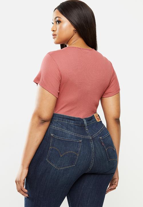 Lizzy - Plus caitie styled bodysuit - garnet rose