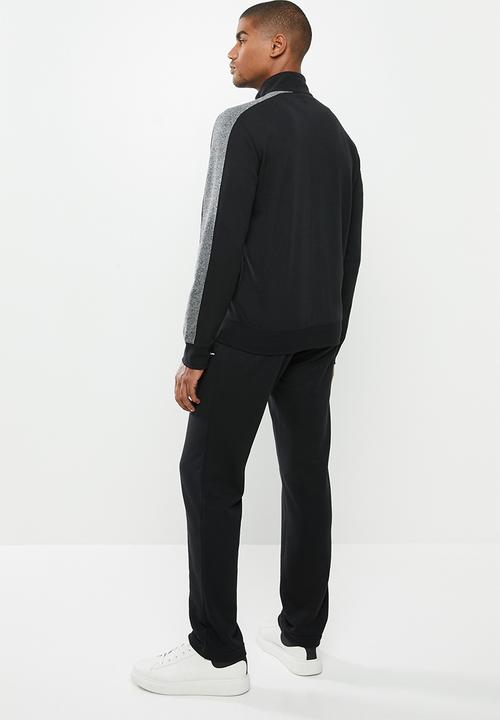 Champion - Full zip track suit - black & grey 