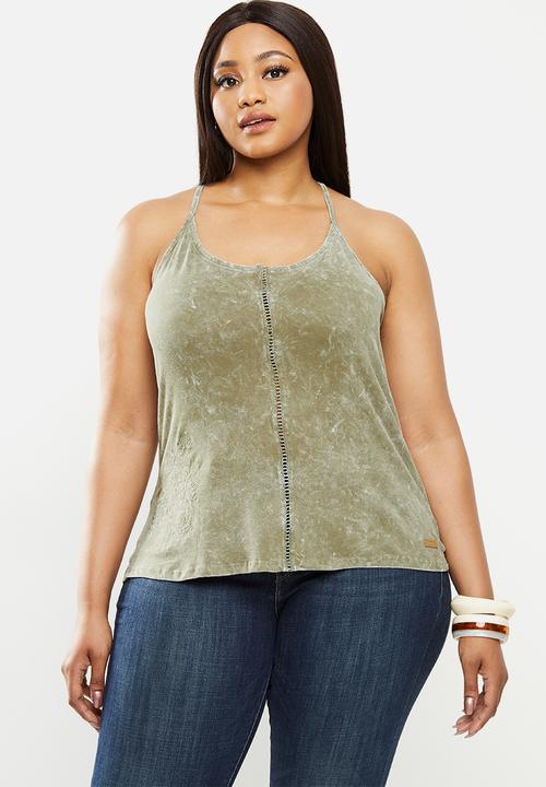 Lizzy - Plus amarah vest - lichen green
