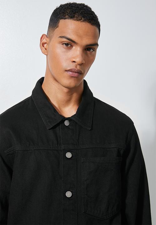 Superbalist - Mod type1 denim trucker jacket - black