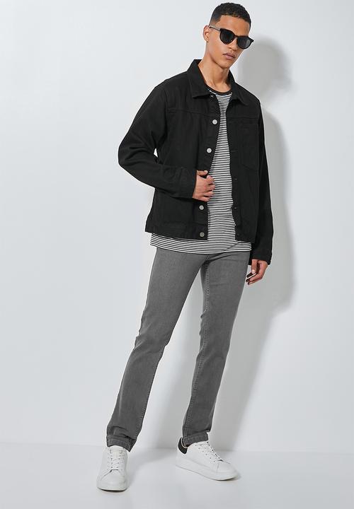Superbalist - Mod type1 denim trucker jacket - black
