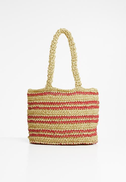 Superbalist - Straw shopper - natural & pink