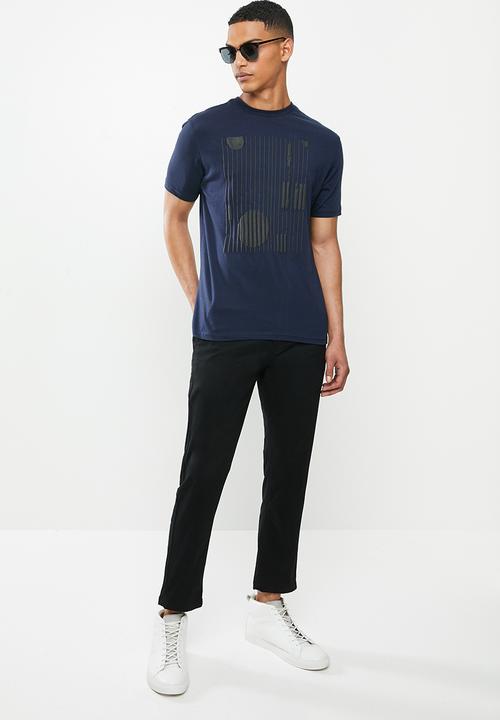 Ben Sherman - Lines and dots logo tee - navy
