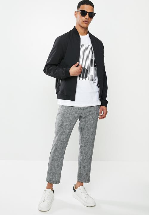 Ben Sherman - Lines and dots logo tee - white