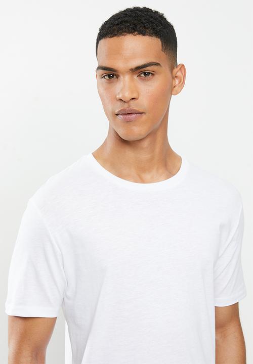 Superbalist - Scoop neck tee & woven shorts sleep set - white & navy