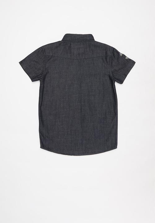 POLO - Boys riley numerical short sleeve shirt - medium wash