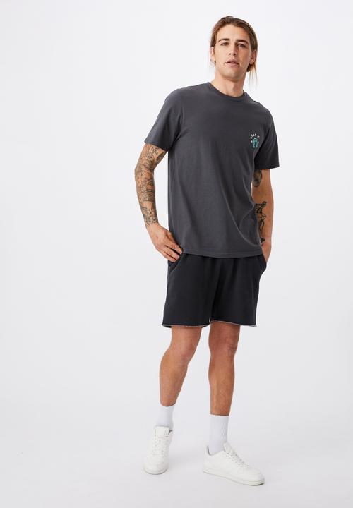 Cotton On - Tbar art T-shirt - faded slate